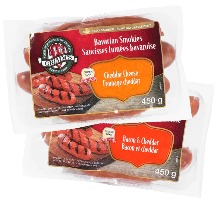 Grimm's Bacon & Cheddar and Cheddar Cheese Smokies