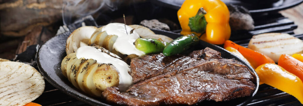 Steak & Potatoes on a plate
